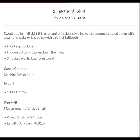 ❗️SOLD❗️Free People Sunset MIDI Skirt - Picture 2 of 2